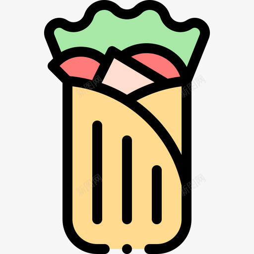 玉米煎饼instagram重点报道食品1线性颜色svg_新图网 https://ixintu.com 玉米 煎饼 instagram 重点 报道 食品 线性 颜色