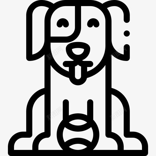 狗在家休闲活动线性svg_新图网 https://ixintu.com 在家 休闲活动 线性