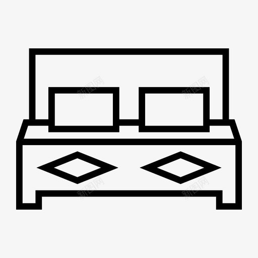 床卧室卧室家具客房家具svg_新图网 https://ixintu.com 家具 卧室 客房