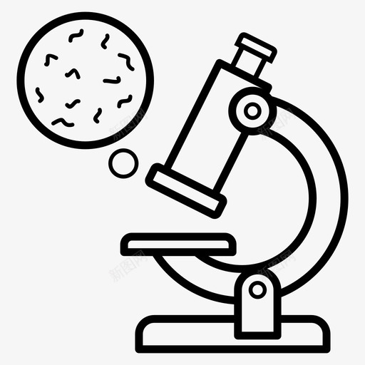 生物学细菌医学线图标svg_新图网 https://ixintu.com 细菌 生物学 医学 线图 图标