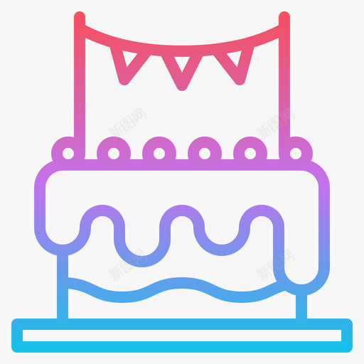 蛋糕生日135渐变色svg_新图网 https://ixintu.com 蛋糕 生日 渐变 变色