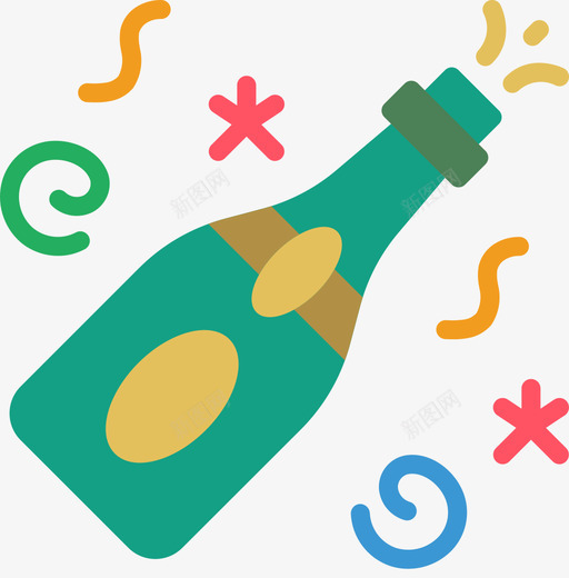 酒瓶派对时间4平淡svg_新图网 https://ixintu.com 酒瓶 派对 时间 平淡