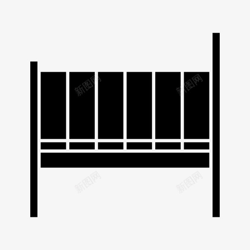 婴儿床床家具svg_新图网 https://ixintu.com 婴儿床 家具 内饰 v1 填充