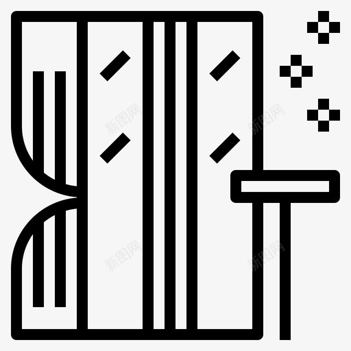 窗户清洁160线性svg_新图网 https://ixintu.com 窗户 清洁 线性