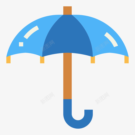 雨伞冬季124扁平svg_新图网 https://ixintu.com 雨伞 冬季 扁平