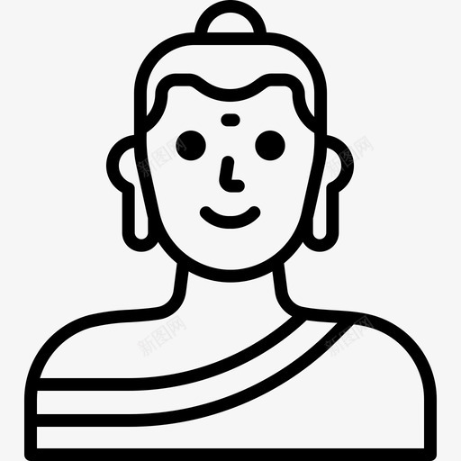佛陀拨28线性svg_新图网 https://ixintu.com 佛陀 线性