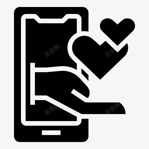 爱情短信浪漫爱情8填充svg_新图网 https://ixintu.com 爱情 短信 浪漫 填充