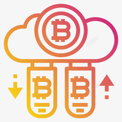 U盘比特币156渐变svg_新图网 https://ixintu.com 比特 渐变