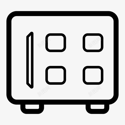 储物柜钱保护svg_新图网 https://ixintu.com 储物柜 保护 保险箱 保安