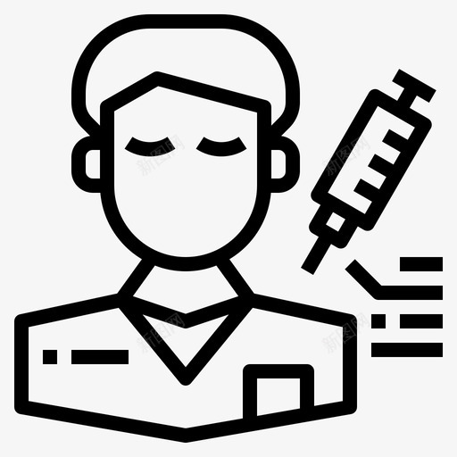 疫苗接种过敏16线性svg_新图网 https://ixintu.com 疫苗 接种 过敏 线性