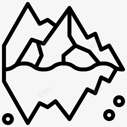 冰山气候变化37线性svg_新图网 https://ixintu.com 冰山 气候变化 线性