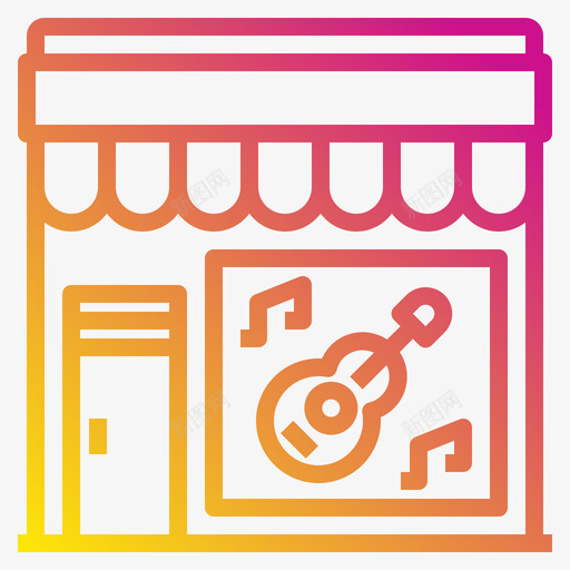 吉他44号店渐变色svg_新图网 https://ixintu.com 吉他 44号店 渐变 变色