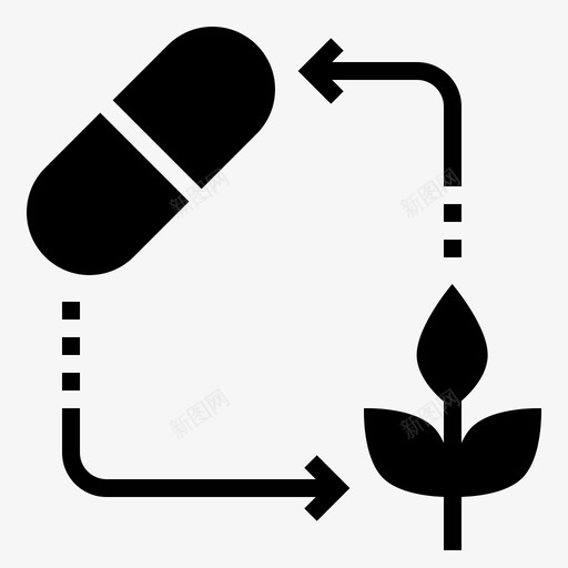 替代药物胶囊草药svg_新图网 https://ixintu.com 替代 药物 胶囊 草药 植物