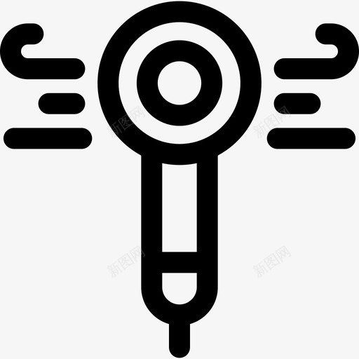 吹风机晨间常规44线性svg_新图网 https://ixintu.com 吹风机 晨间 常规 线性