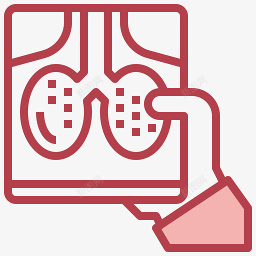 X光戒烟25红色svg_新图网 https://ixintu.com 戒烟 红色