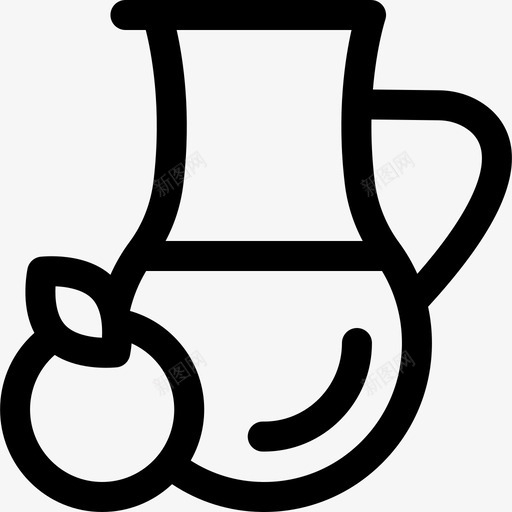 橙汁早餐51线性svg_新图网 https://ixintu.com 橙汁 早餐 线性