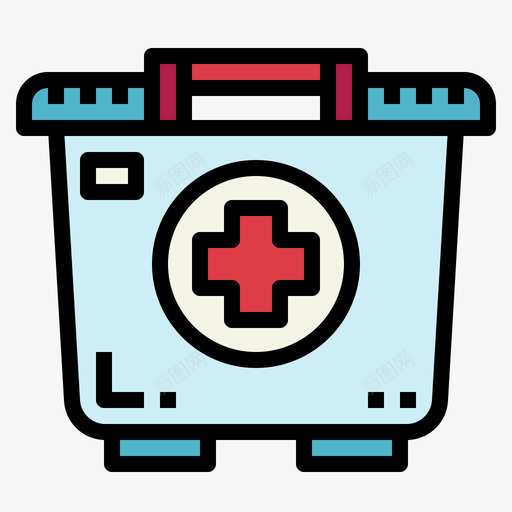 急救箱健康110线性颜色svg_新图网 https://ixintu.com 急救箱 健康 线性 颜色