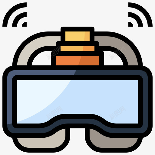 Vr眼镜小工具41线性颜色svg_新图网 https://ixintu.com Vr 眼镜 小工 工具 线性 颜色