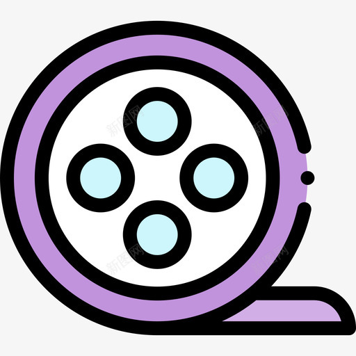 胶片带摄像机和摄像机9线性颜色svg_新图网 https://ixintu.com 摄像机 胶片 线性 颜色