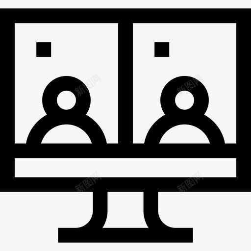 视频通话在家工作72直系svg_新图网 https://ixintu.com 视频 通话 在家 工作 直系