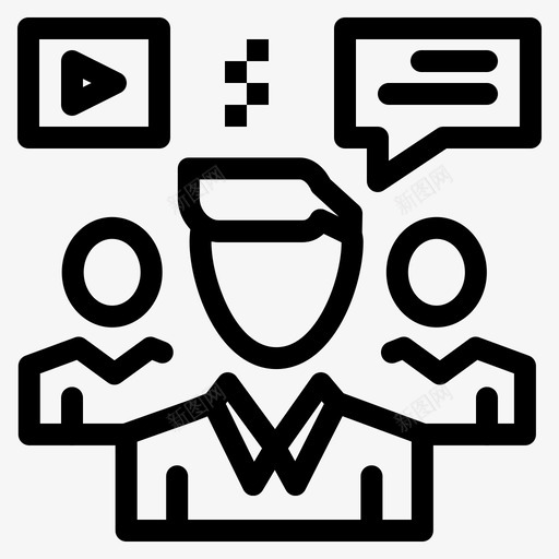 用户聊天讨论svg_新图网 https://ixintu.com 用户 聊天 讨论 小组 视频 数字 营销