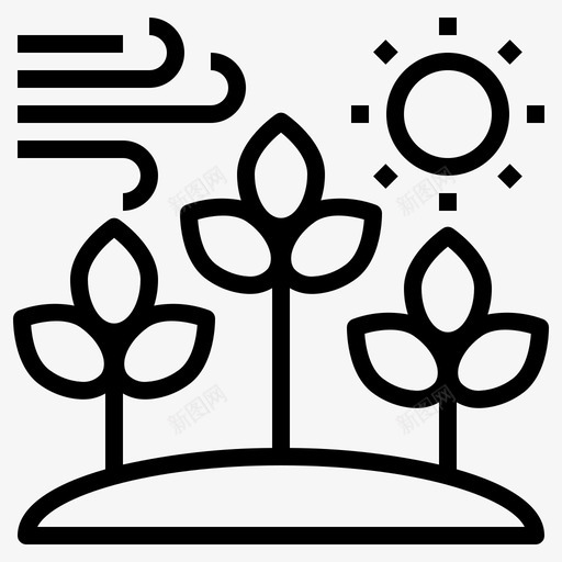 气象农业情报1线性svg_新图网 https://ixintu.com 气象 农业 情报 线性