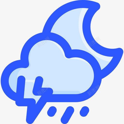 雷雨天气299蓝色svg_新图网 https://ixintu.com 雷雨 天气 蓝色