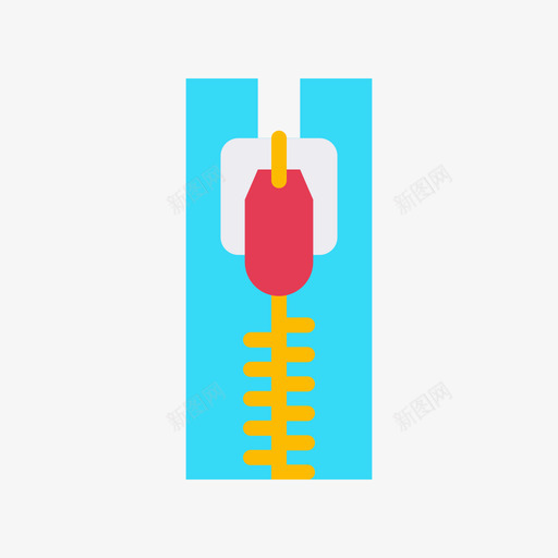 拉链织物特征13扁平svg_新图网 https://ixintu.com 拉链 织物 特征 扁平