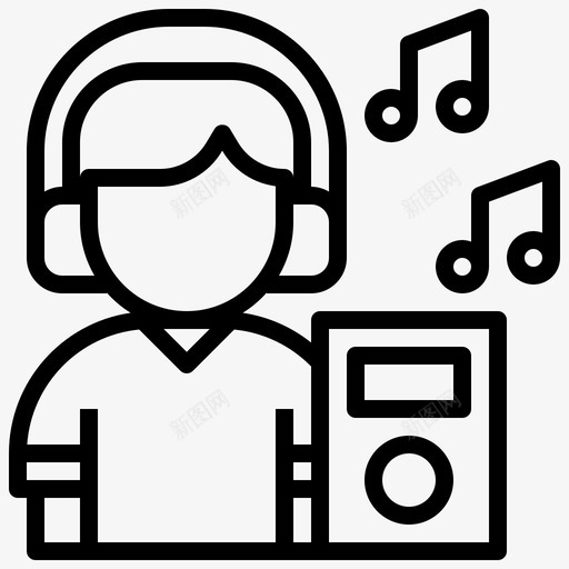 音乐假日18线性svg_新图网 https://ixintu.com 音乐 假日 线性
