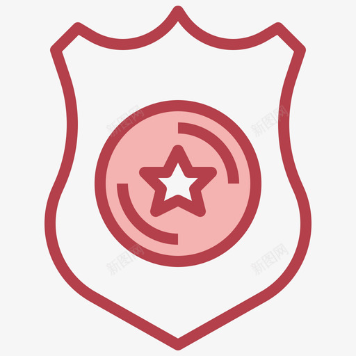 警徽警徽54红色svg_新图网 https://ixintu.com 警徽 红色