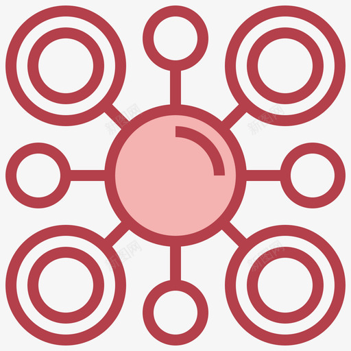信息图图表和图表6红色svg_新图网 https://ixintu.com 图表 信息 红色