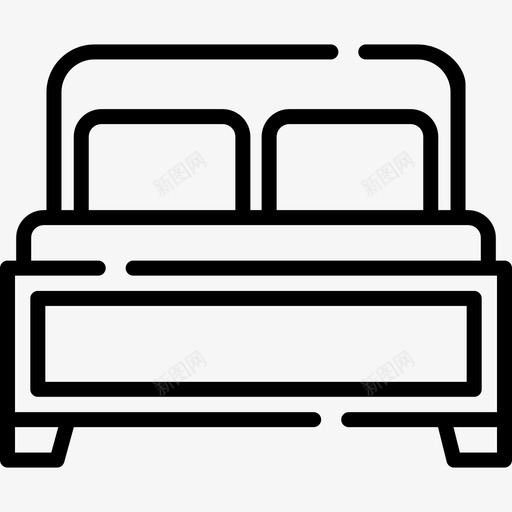 双人床睡觉时间45直线型svg_新图网 https://ixintu.com 双人床 睡觉 时间 直线 线型