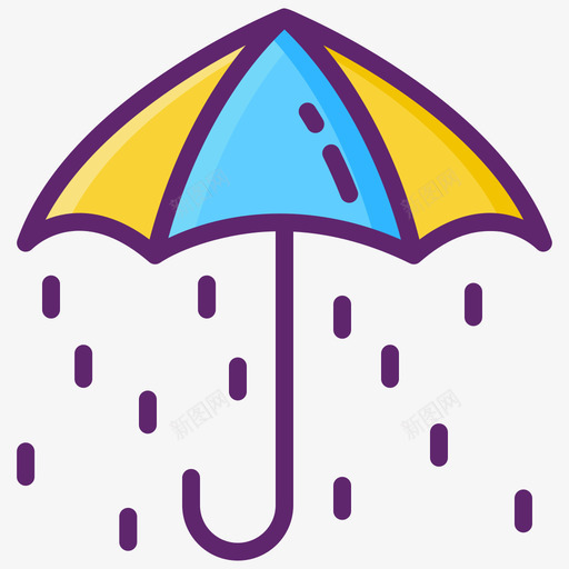 伞热带54线形颜色svg_新图网 https://ixintu.com 热带 线形 颜色