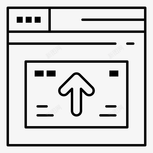 互联网箭头网页svg_新图网 https://ixintu.com 网页 网站 互联网 箭头 线框