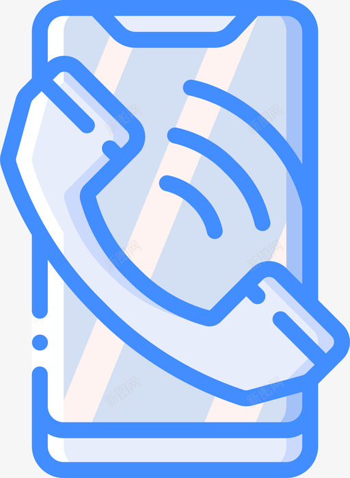 电话通讯41蓝色svg_新图网 https://ixintu.com 电话 通讯 蓝色