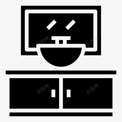 水槽办公家具8填充svg_新图网 https://ixintu.com 水槽 办公 家具 填充