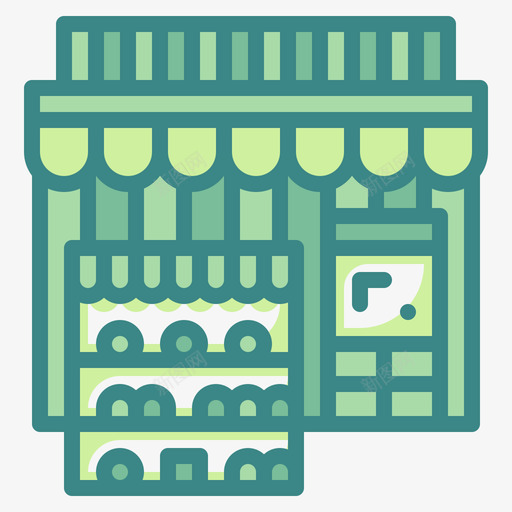 杂货店商店和商店3双色调svg_新图网 https://ixintu.com 商店 杂货店 双色 色调