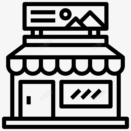 商店品牌16线性svg_新图网 https://ixintu.com 商店 品牌 线性