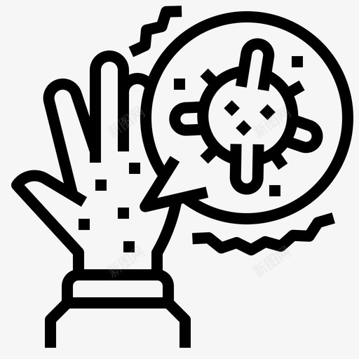 病毒健康与卫生6线性svg_新图网 https://ixintu.com 病毒 健康 卫生 线性