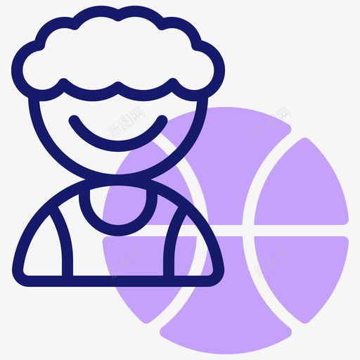 篮球运动员化身101直线色svg_新图网 https://ixintu.com 篮球 运动员 化身 直线