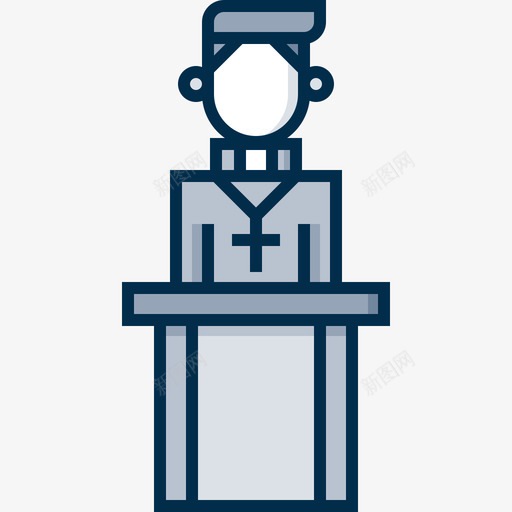 演讲葬礼41线性颜色svg_新图网 https://ixintu.com 演讲 葬礼 线性 颜色