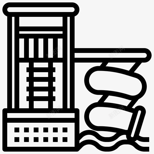 滑水滑梯游乐园61直线svg_新图网 https://ixintu.com 滑水 滑梯 游乐园 直线