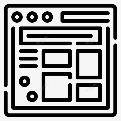浏览器用户界面69线性svg_新图网 https://ixintu.com 浏览器 用户界面 线性
