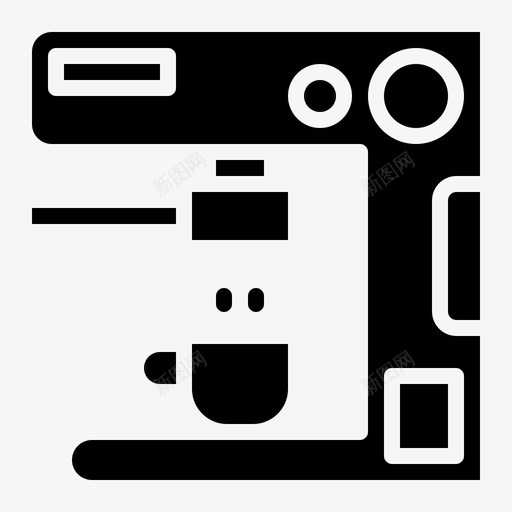 咖啡机浓缩咖啡马克杯svg_新图网 https://ixintu.com 咖啡机 浓缩 咖啡 马克 办公用品