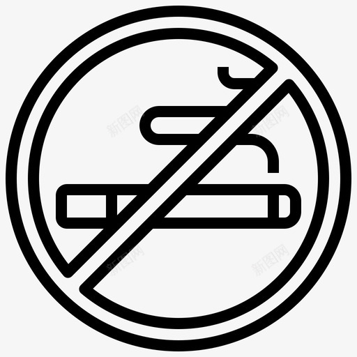 禁止吸烟101博物馆直线型svg_新图网 https://ixintu.com 禁止 吸烟 博物馆 直线 线型