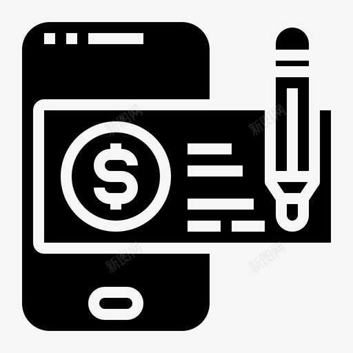 智能手机商务和金融4填充svg_新图网 https://ixintu.com 智能 手机 商务 金融 填充