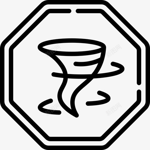 龙卷风警报和警报3线性svg_新图网 https://ixintu.com 警报 龙卷风 线性