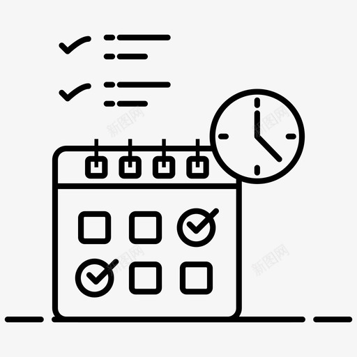 日程表日历日期日记帐svg_新图网 https://ixintu.com 日历 日程表 图标 矢量图 矢量 流线 物流 装运 交货 年鉴 时间表