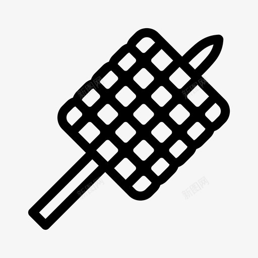 烤玉米svg_新图网 https://ixintu.com 烤玉米 烧烤 玉米 线性 扁平 单色 简约