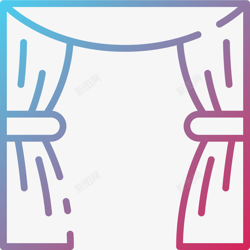 幕布剧院5渐变svg_新图网 https://ixintu.com 幕布 剧院 渐变